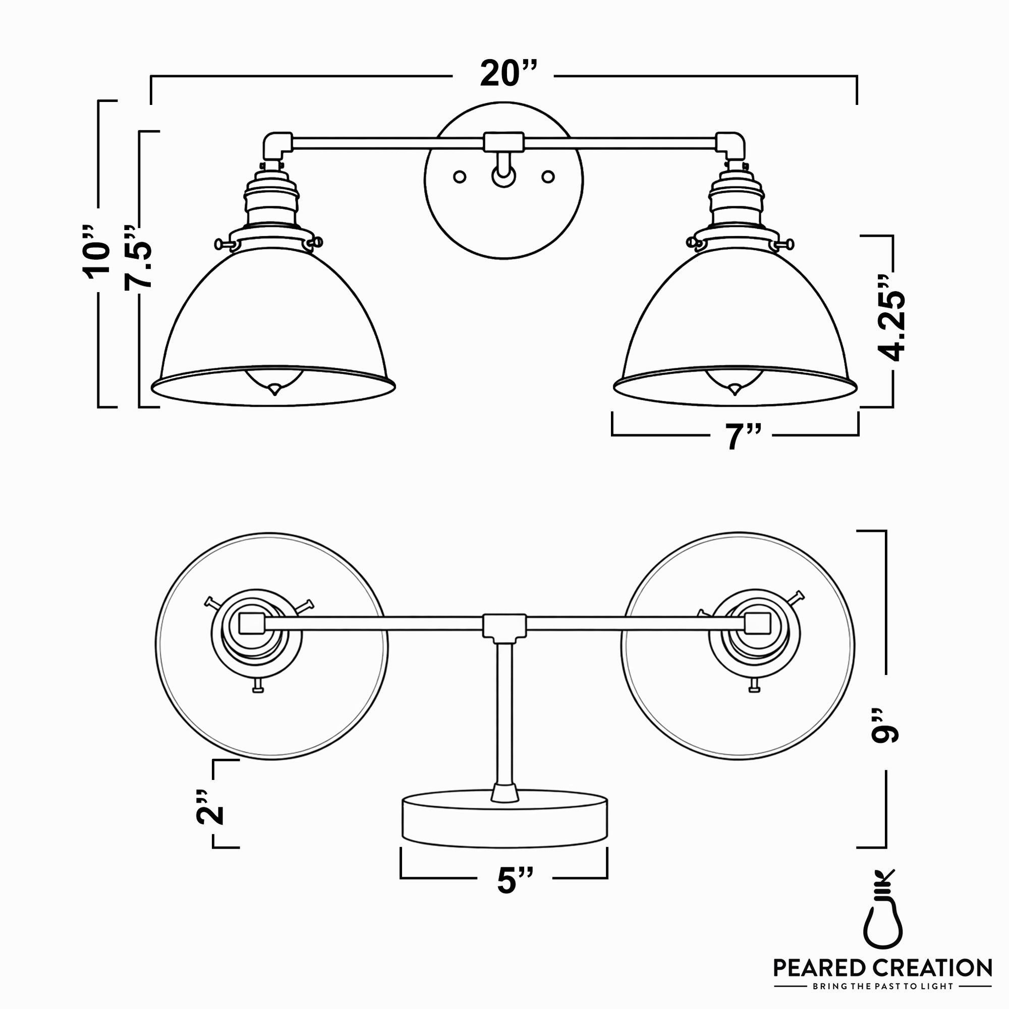 VANITY LIGHT MODEL NO. 9091
