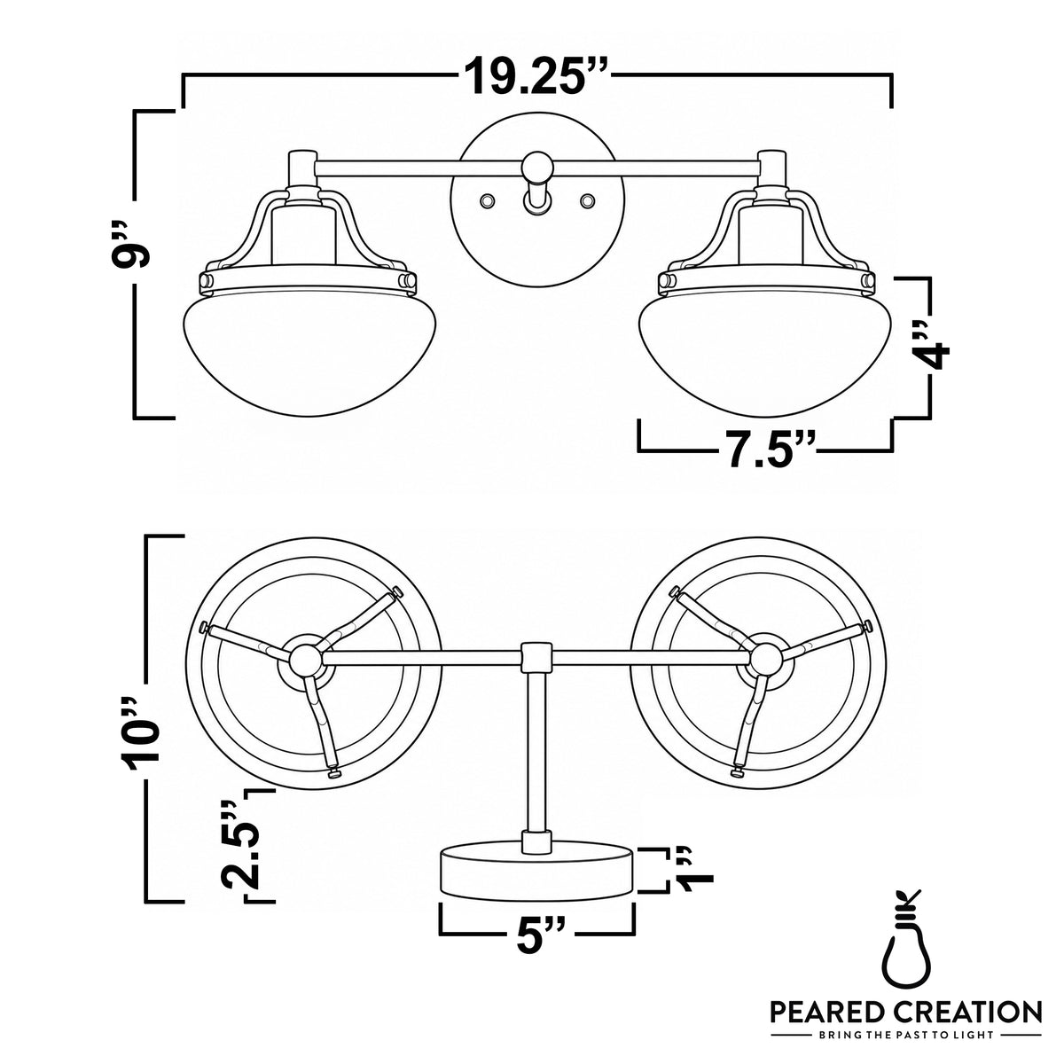 VANITY LIGHT MODEL NO. 2448