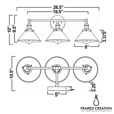 VANITY LIGHT MODEL NO. 5558
