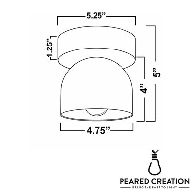 White cylindrical flush mount ceiling light with a slightly wider top section and a smooth finish. - CEILING LIGHT MODEL NO. 1107