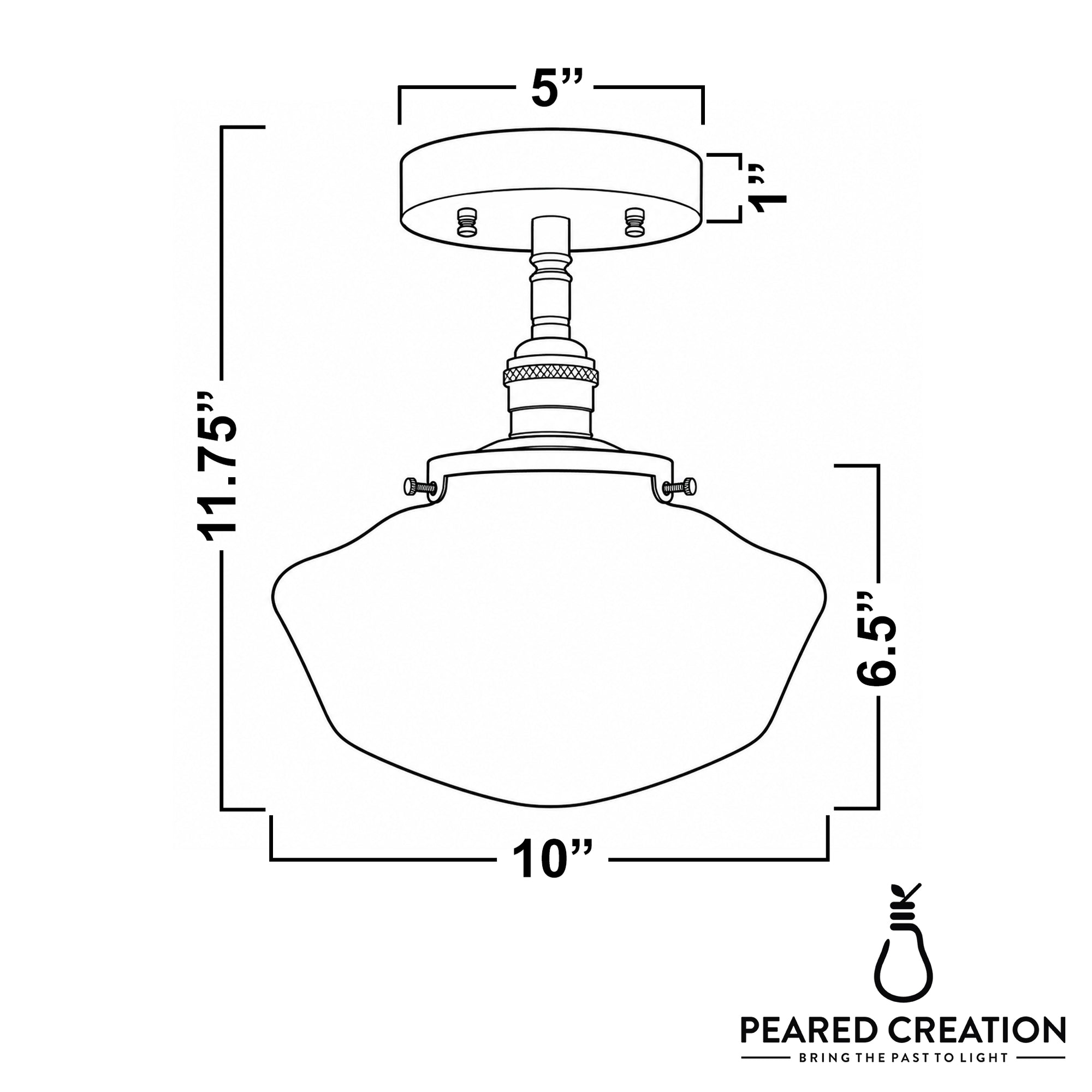 Mid-century modern semi-flush ceiling light with white glass globe shade and metal fixture in a satin finish. - CEILING LIGHT MODEL NO. 9512