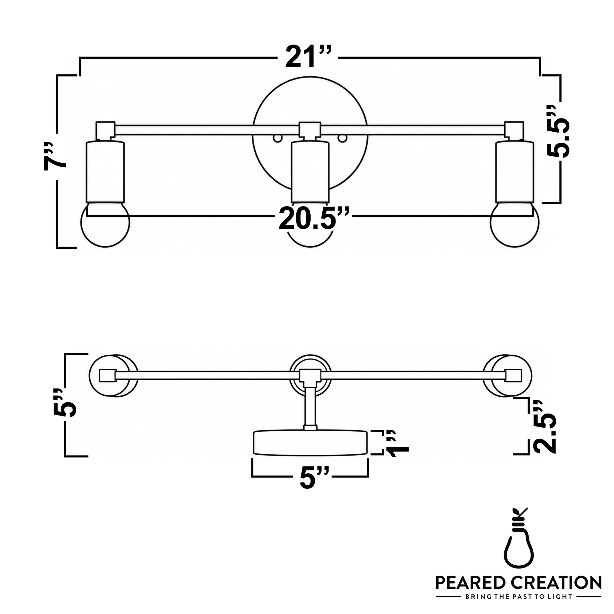 VANITY LIGHT MODEL NO. 7591