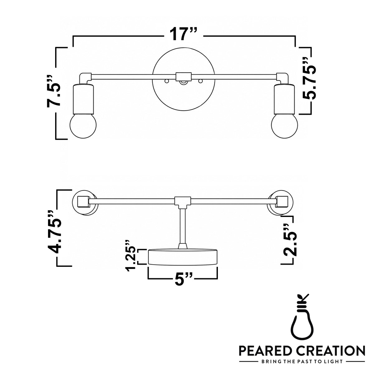 VANITY LIGHT MODEL NO. 7357