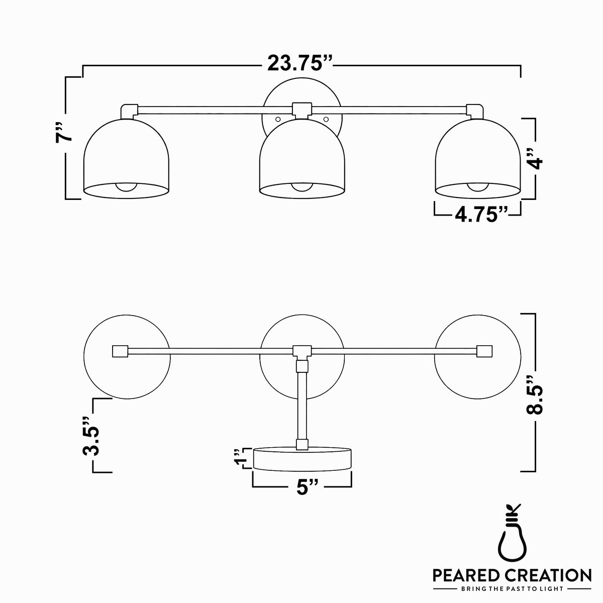 VANITY LIGHT MODEL NO. 7565