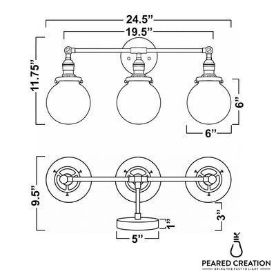 VANITY LIGHT MODEL NO. 8241
