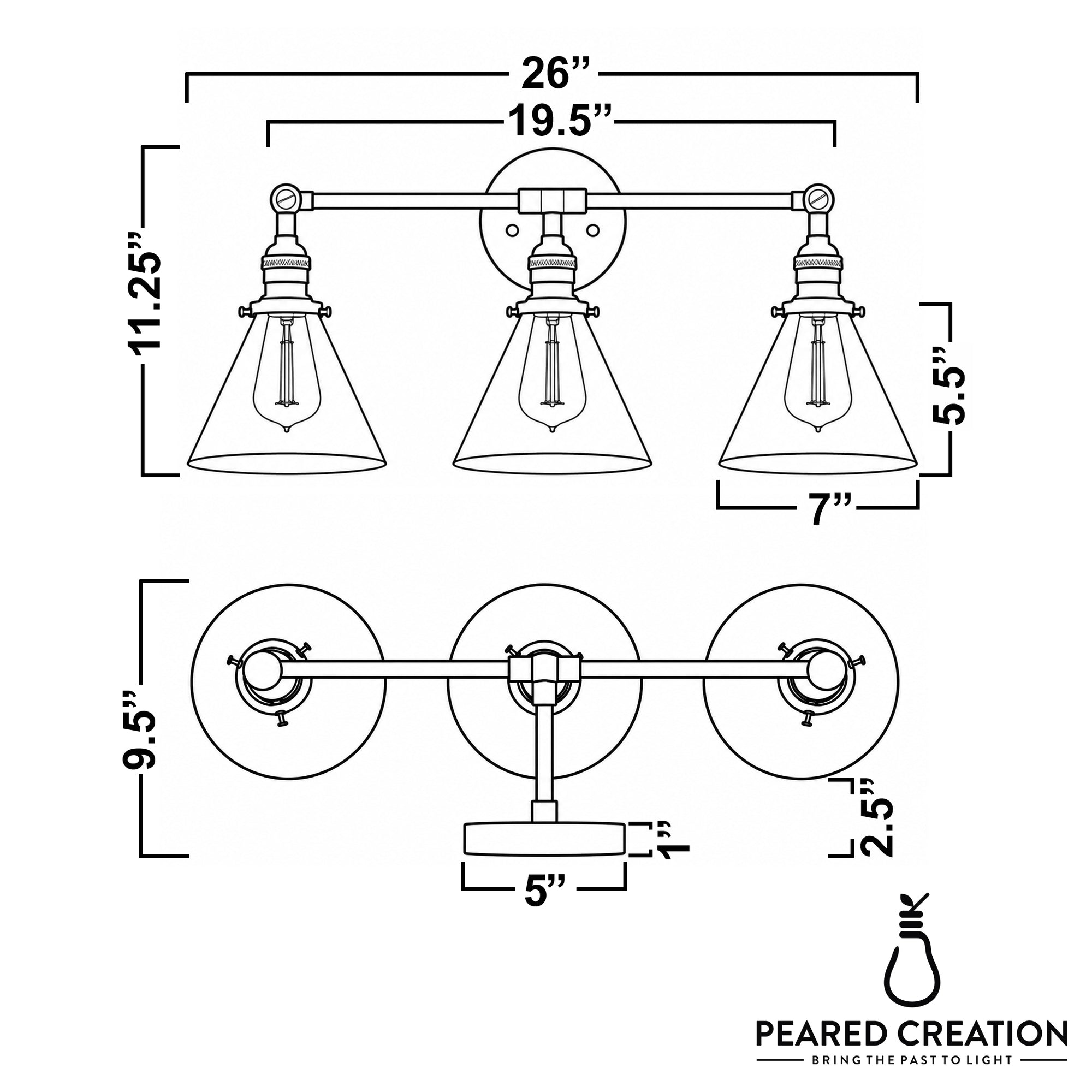 VANITY LIGHT MODEL NO. 4498