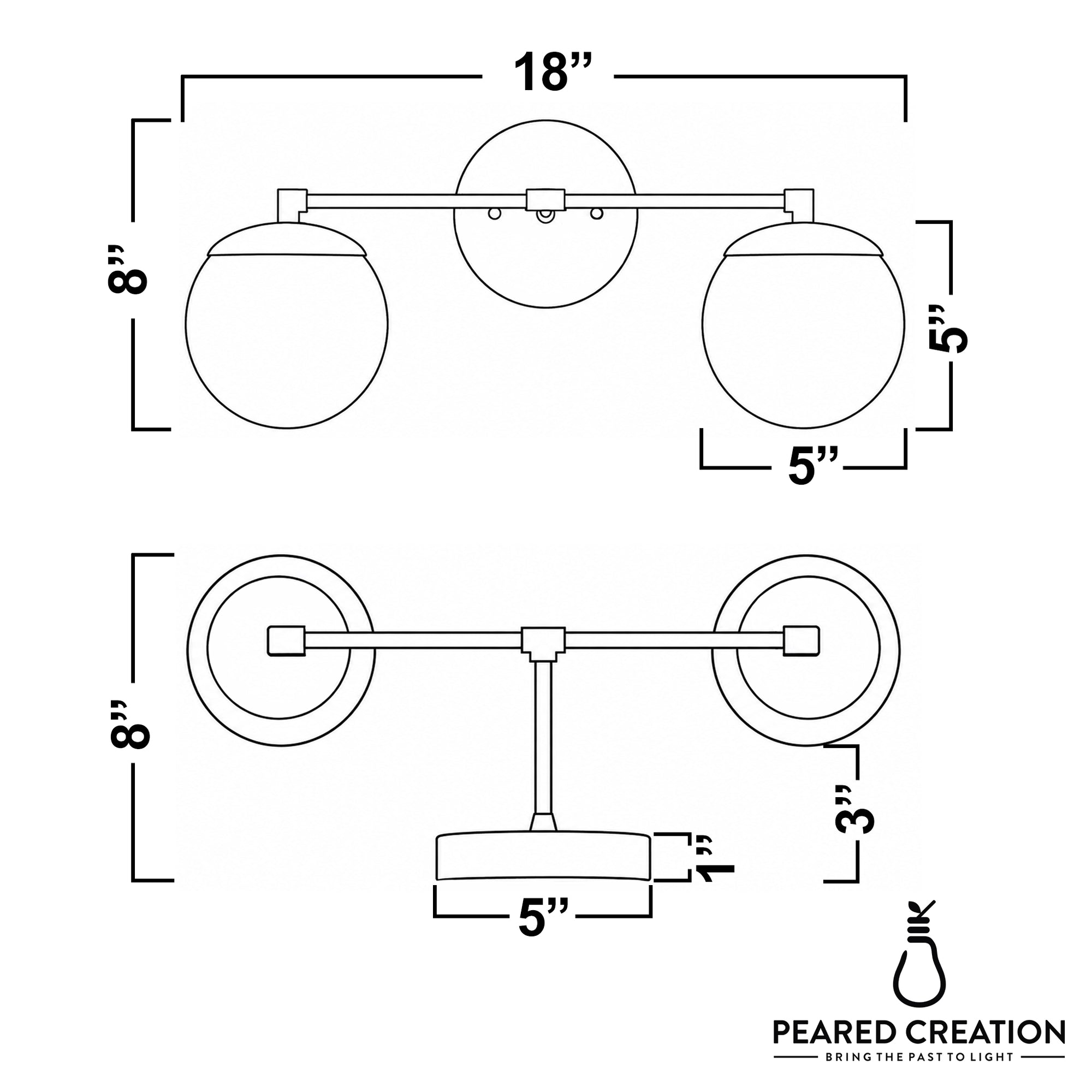 VANITY LIGHT MODEL NO. 7464