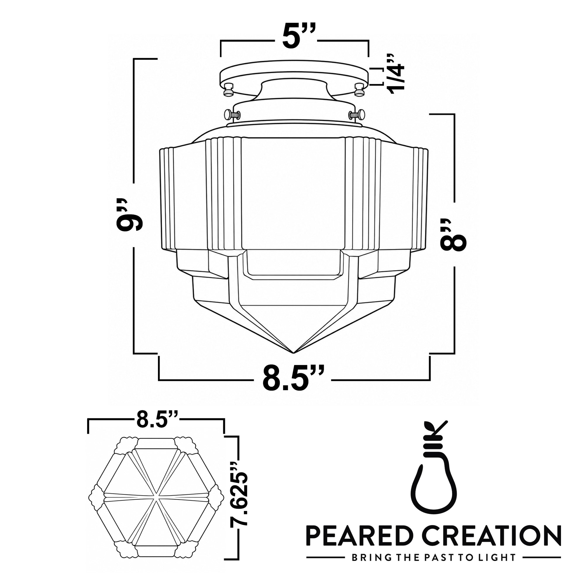 CEILING LIGHT MODEL NO. 1822