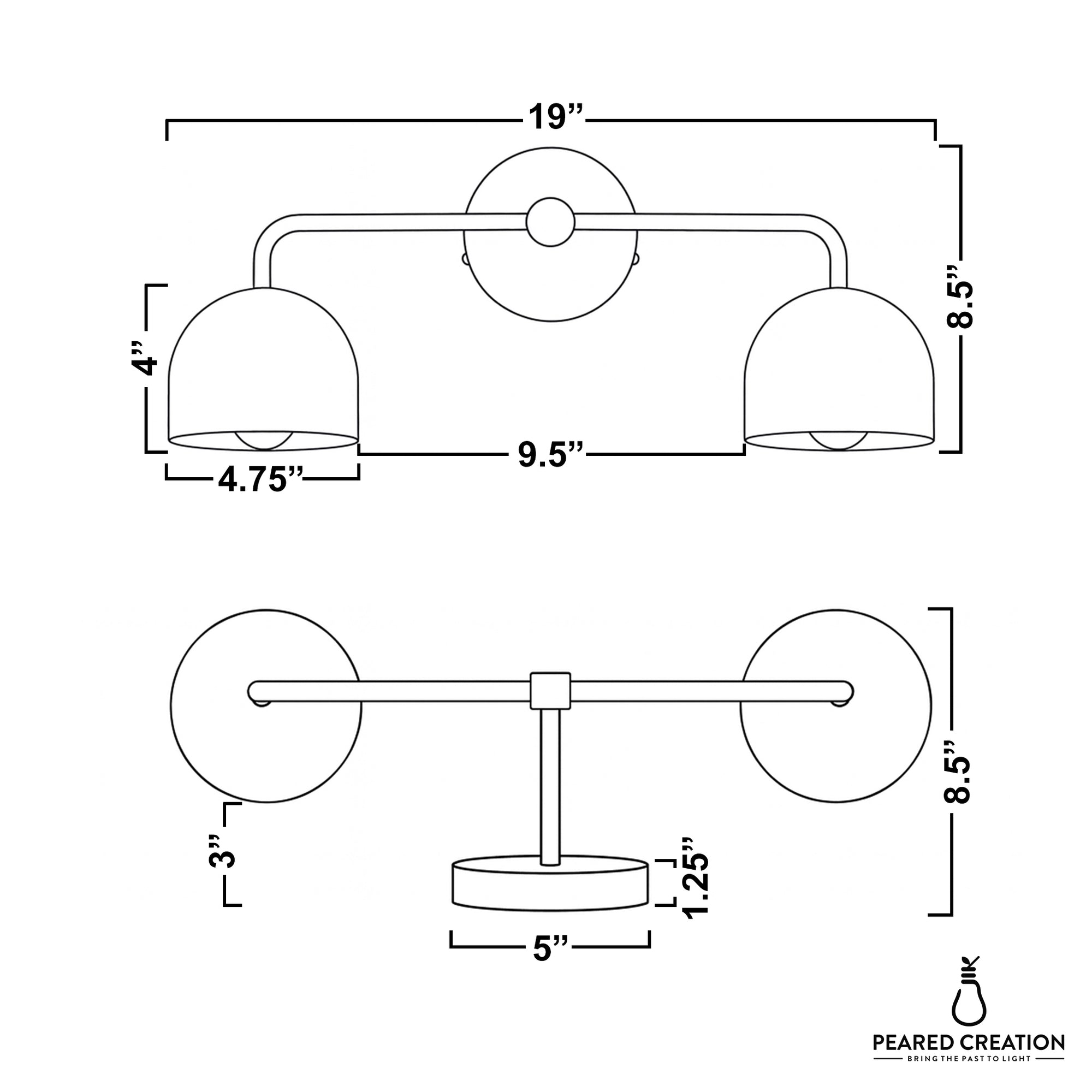 VANITY LIGHT MODEL NO. 2082