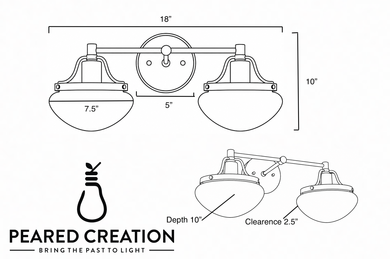 VANITY LIGHT MODEL NO. 2448