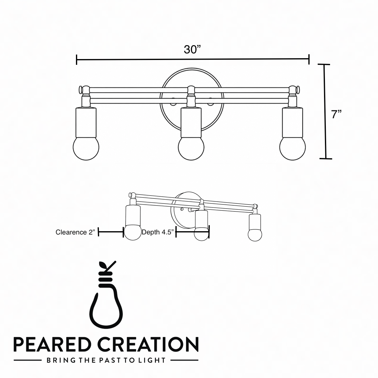 VANITY LIGHT MODEL NO. 8256