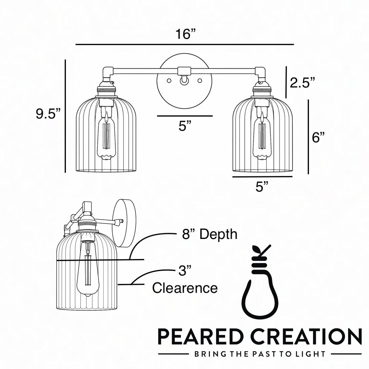 VANITY LIGHT MODEL NO. 1121