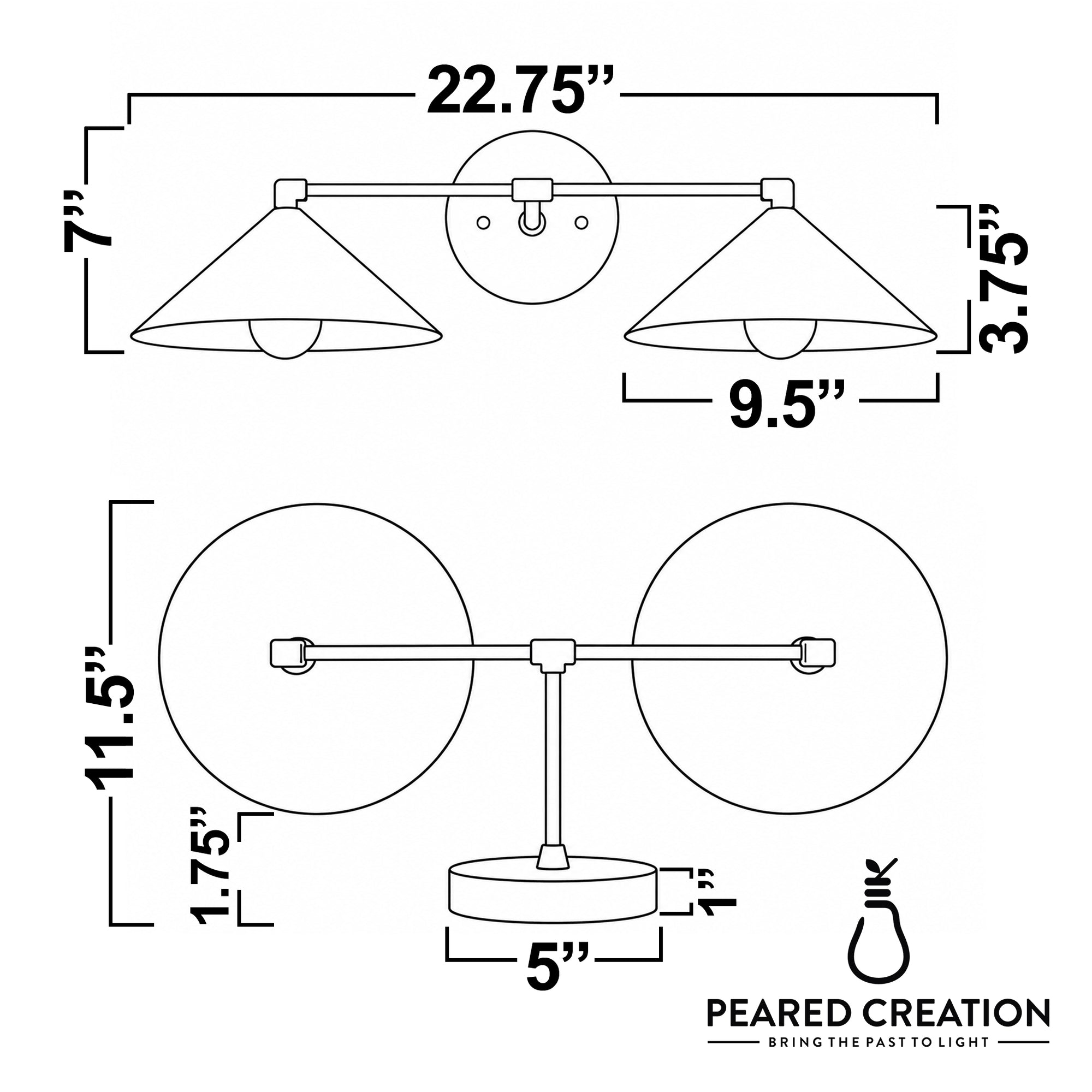 VANITY LIGHT MODEL NO. 1185