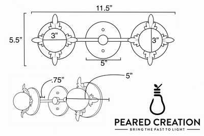 VANITY LIGHT MODEL NO. 1118