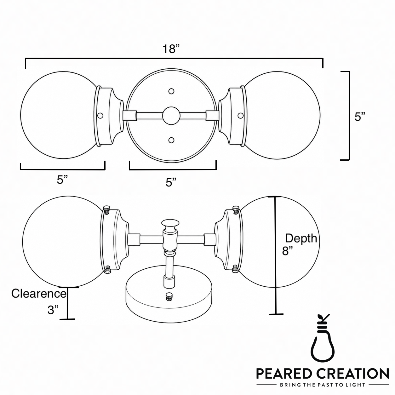 VANITY LIGHT MODEL NO. 2599