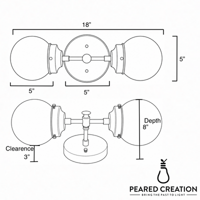 VANITY LIGHT MODEL NO. 2599