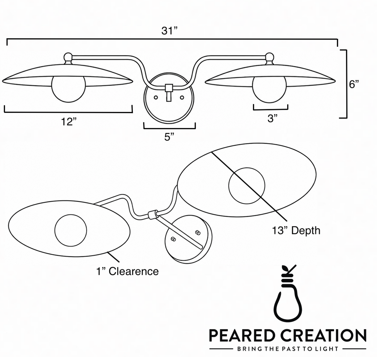 VANITY LIGHT MODEL NO. 1110