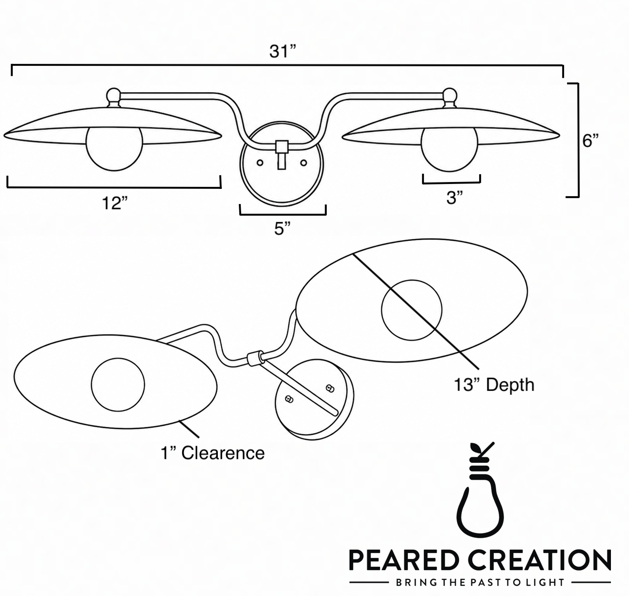 VANITY LIGHT MODEL NO. 1110