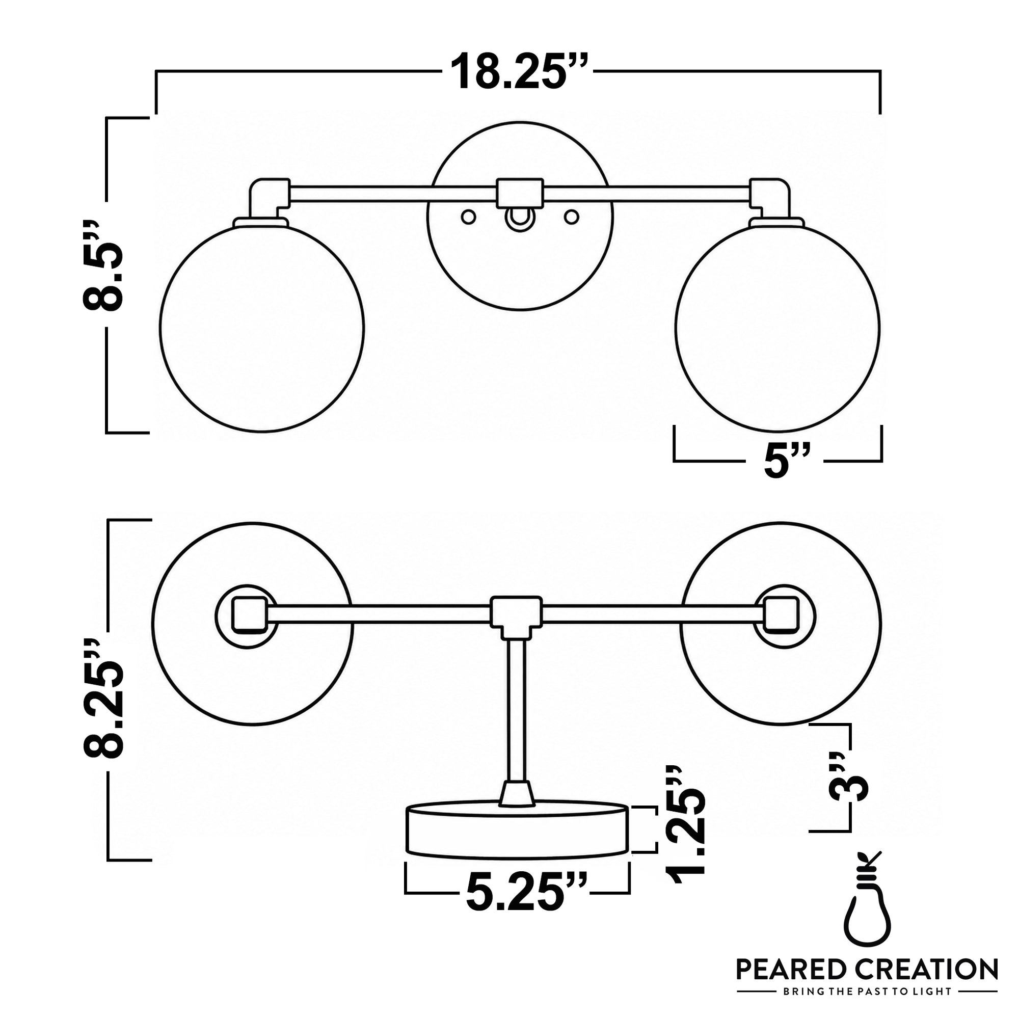 VANITY LIGHT MODEL NO. 1151