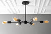 Six Bulb Chandelier - Black Ceiling Light Fixture - Edison Sputnik - Modern Industrial Lighting - Chandelier - Model No. 6673