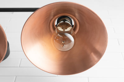 Copper Light Fixture - Rustic Vanity Light - Rustic Lighting - Industrial Lighting - Industrial - Vanity Light Fixture - Model No. 2492