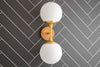 Double Globe Sconce - Modern Farmhouse - Bathroom Lighting - Hardwood Sconce - Wall Light - Model No. 3221