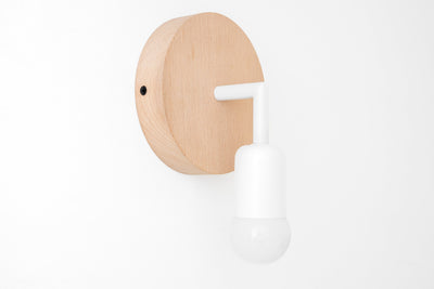 Minimalist Lamp - Colorful Lamp - Wood Sconce - Bedside Lamp - Light Fixture - Wall Light - Model No. 5114