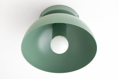 Green Ceiling Light - 8in Dome Lighting - Modern Lighting - Nature Lighting - Mint Green - Model No. 9105