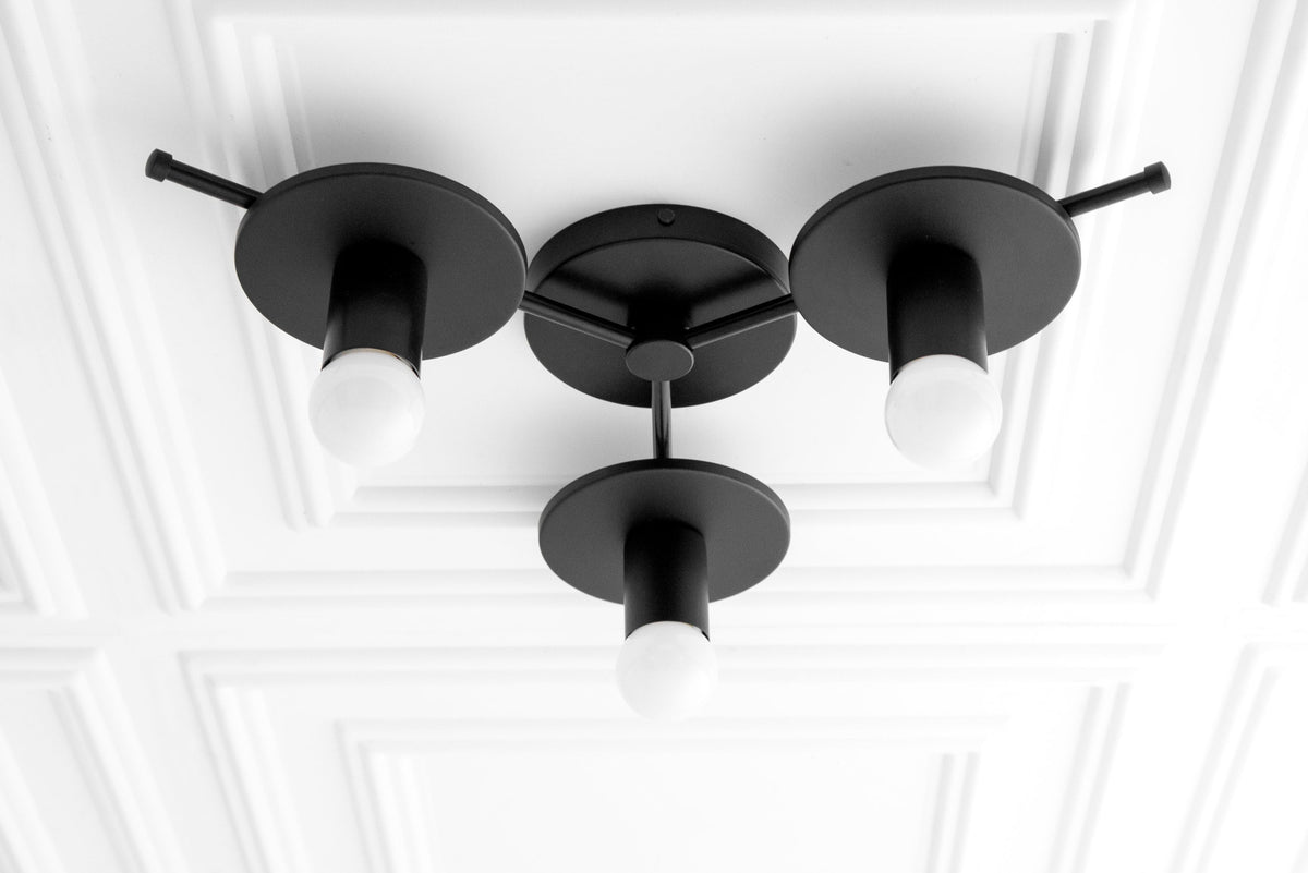 Ceiling Light - Geometric Lighting - 3 Light Ceiling Light - Dining Room Light - Model No. 9526