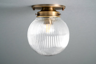 Art Deco Lighting - 6in Glass Halophane Globe - Ceiling Light - Lighting - Light Fixture - Model No. 4984