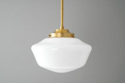 10in Opal Schoolhouse Shade - Pendant Light - Art Deco - Ceiling Light - Pendant Lamp - Model No. 4339