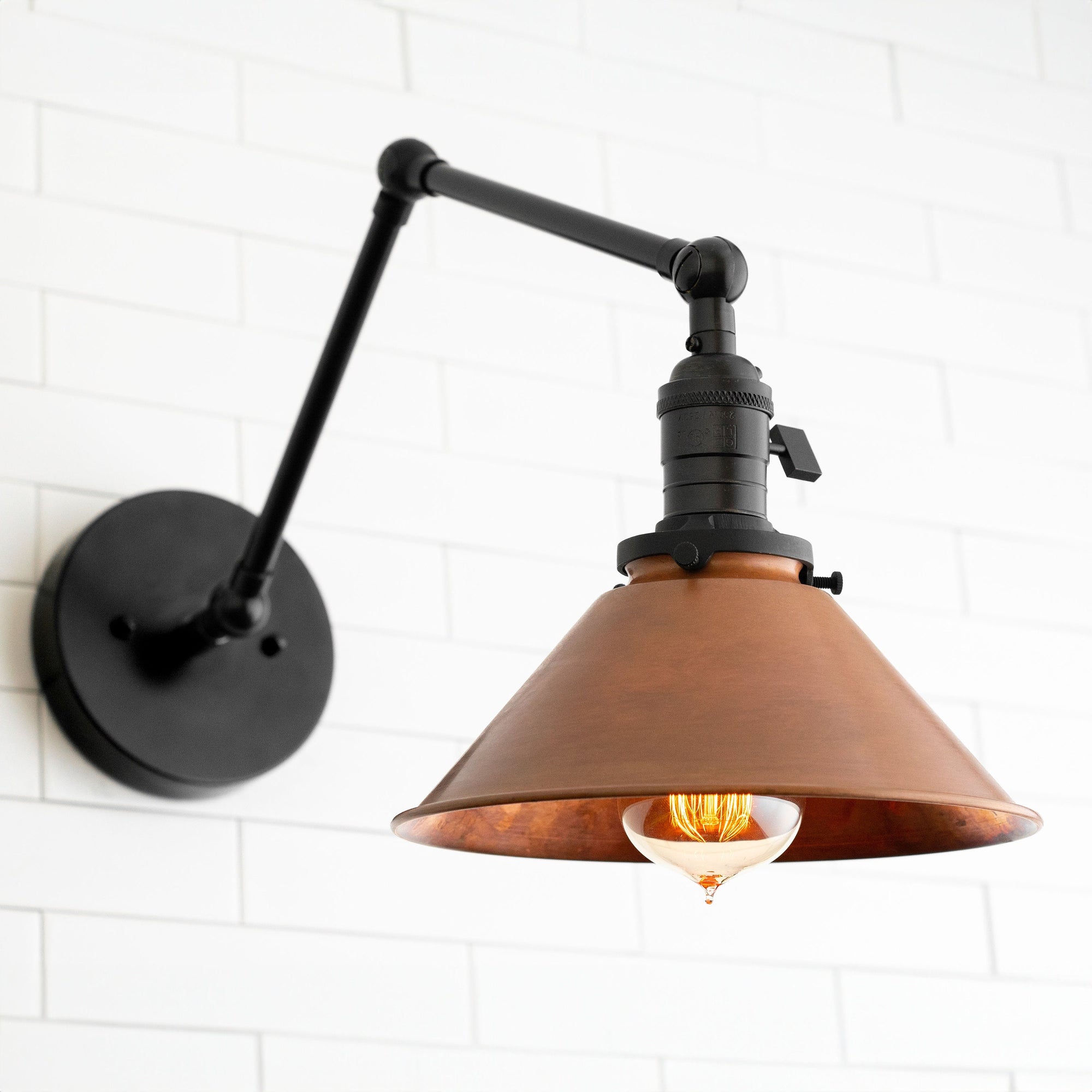 Black swing arm light clearance