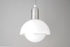 Dome Pendant Light - Opal Glass Globe - Kitchen Lighting - Downrod Pendant - Model No. 2498