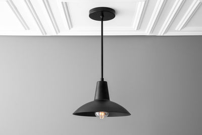 Pendant Lamp - Black Shade - Industrial Lighting - Island Lighting - Model No. 3219