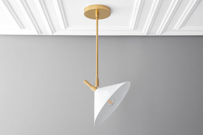 Pendant Lighting - Kitchen Island Light - Articulating Lamp - Cone Shade - Model No. 3102