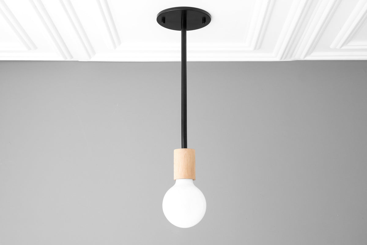Pendant Lamp - Minimalist Lamp - Wood Pendant Light - Simple Ceiling Light - Model No. 3143