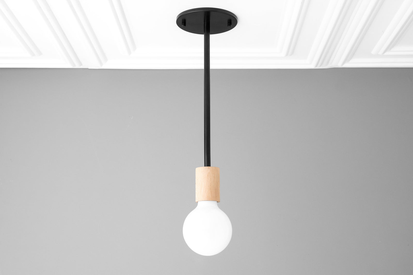 Pendant Lamp - Minimalist Lamp - Wood Pendant Light - Simple Ceiling Light - Model No. 3143