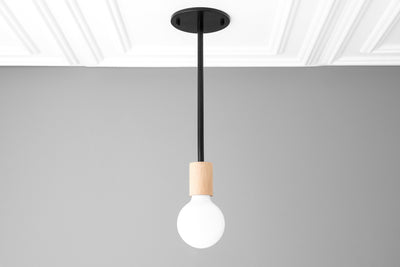 Pendant Lamp - Minimalist Lamp - Wood Pendant Light - Simple Ceiling Light - Model No. 3143