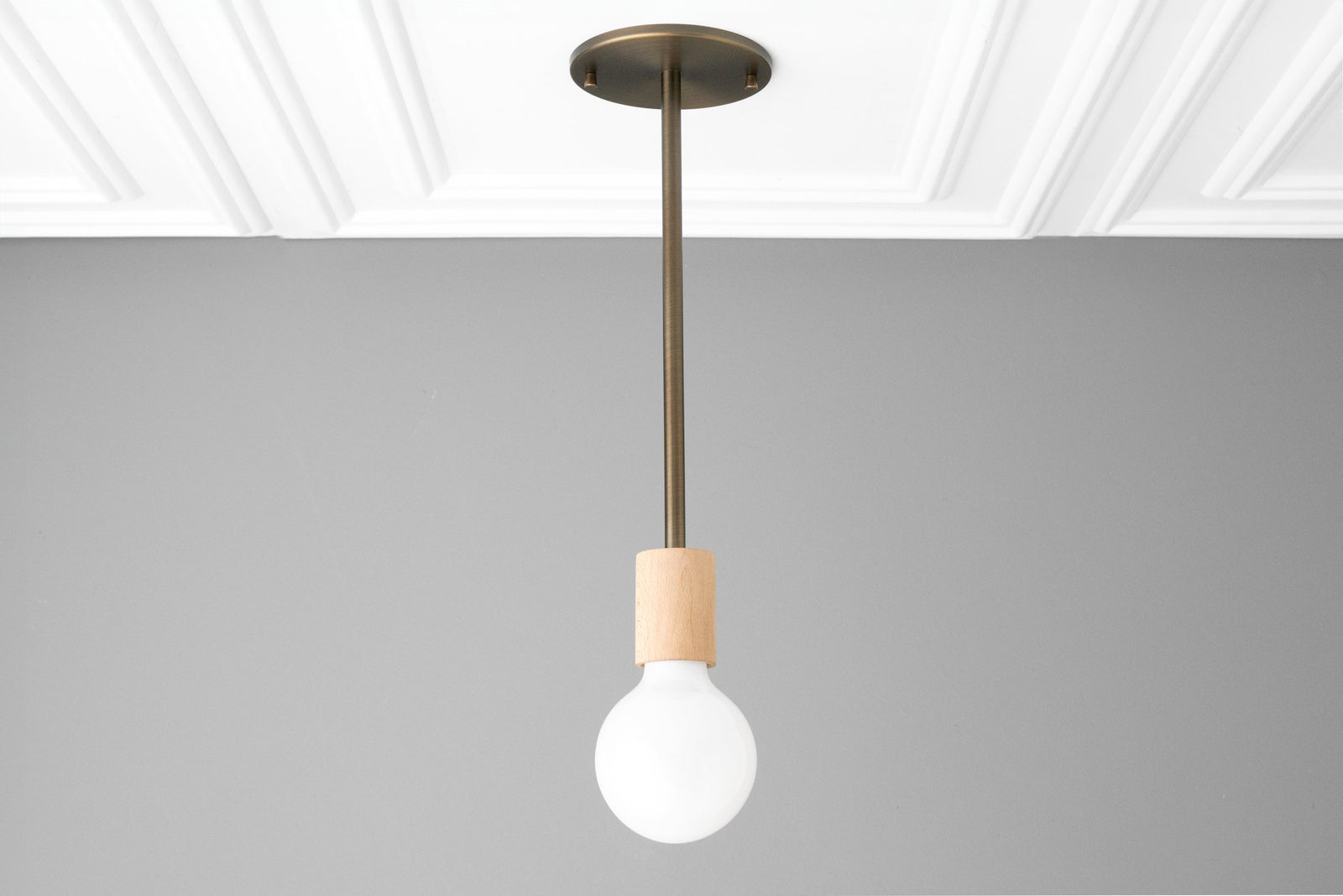Pendant Lamp - Minimalist Lamp - Wood Pendant Light - Simple Ceiling Light - Model No. 3143