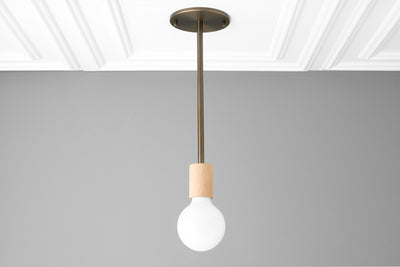 Pendant Lamp - Minimalist Lamp - Wood Pendant Light - Simple Ceiling Light - Model No. 3143