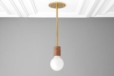 Pendant Lamp - Minimalist Lamp - Wood Pendant Light - Simple Ceiling Light - Model No. 3143