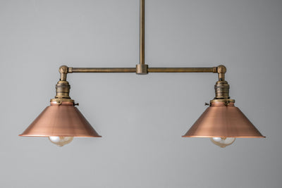 Chandelier Light-Copper Lighting-Hanging Lamp-Industrial Light - Model No. 9002