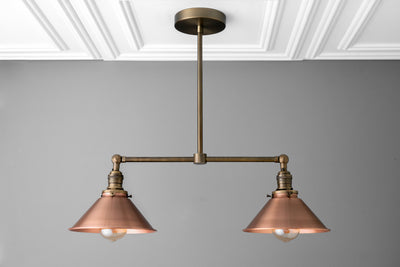 Chandelier Light-Copper Lighting-Hanging Lamp-Industrial Light - Model No. 9002