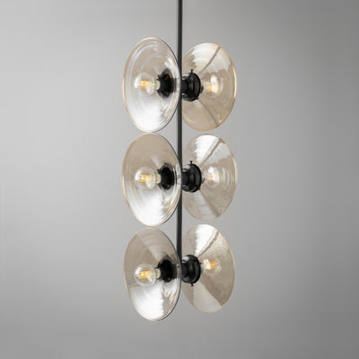 Chandelier Light-Smoked Glass Light-Cluster Chandelier-Light Fixture - Model No. 2912