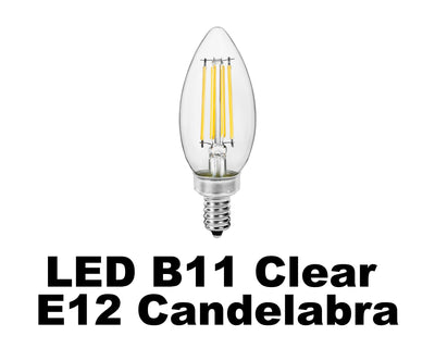 LED B11 Clear E12 Candelabra