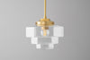 Art Deco - Clear Glass Shade - Art Deco Pendant - Black Ceiling Light - Deco Light - Light Fixture - Model No. 8273