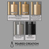 a series of three different types of lamps