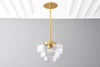 Art Deco - Clear Glass Shade - Art Deco Pendant - Black Ceiling Light - Deco Light - Light Fixture - Model No. 8273