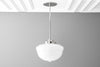 10in Opal Schoolhouse Glass Shade - Downrod Pendant - Globe Ceiling Light - Hand Blown Glass - Model No. 0239