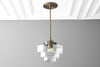 Art Deco - Clear Glass Shade - Art Deco Pendant - Black Ceiling Light - Deco Light - Light Fixture - Model No. 8273